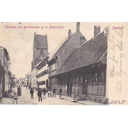 Riddergade med Apostelgaarden- St.Mortens Kirke