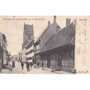 Riddergade med Apostelgaarden- St.Mortens Kirke