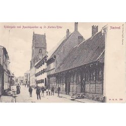 Riddergade med Apostelgaarden- St.Mortens Kirke