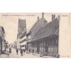 Riddergade med Apostelgaarden- St.Mortens Kirke