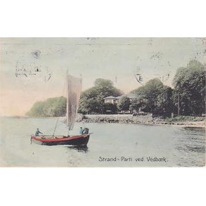 Strand - Parti ved Vedbæk. St. 8825