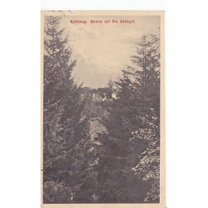 Kjellerup - Kirken set fra Anlæget - D.C. 42801