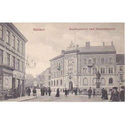 Randers - Raadhustorvet med Handelsbanken - J.M.J.