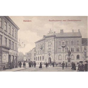 Randers - Raadhustorvet med Handelsbanken - J.M.J.