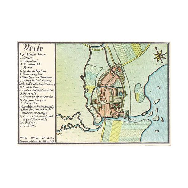 Veile - Kopi af kort fra 1782 -