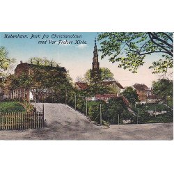 Parti fra Christianshavn med Vor Frelser Kirke -