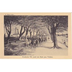 C. Bayer - Frederik VII med sin Stab Paa Volden- A.Vincent . 11