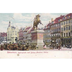 H&oslash;jbroplads med Biskop Absalons Statue - C.R.