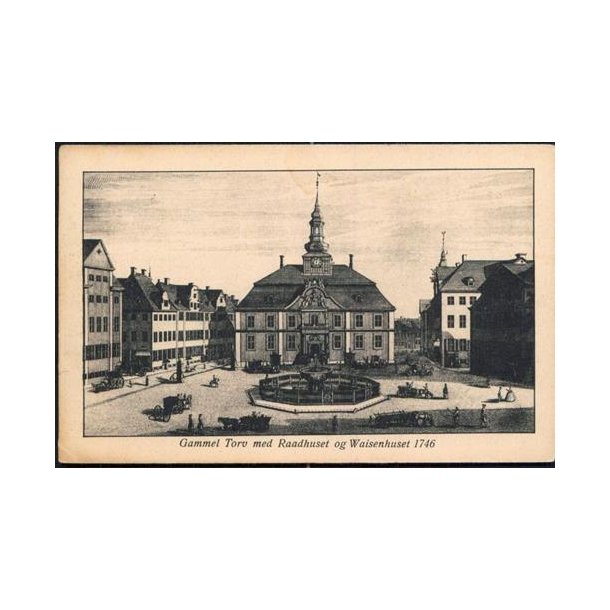 Gammel Torv med Raadhuset og Waisenhuset 1746