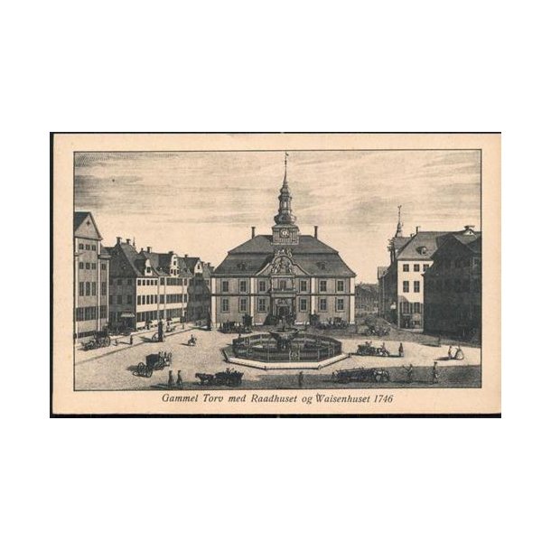 Gammel Torv med Raadhuset og Waisenhuset 1746