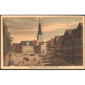 Amagertorv med Nicolai Kirke 1746 -St. u/n