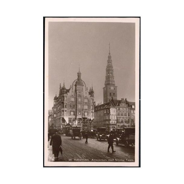 Kbenhavn - Amagertorv med Nicolai Taarn - A.V.