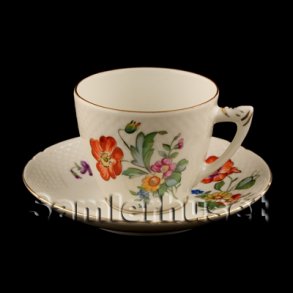 Saxisk Blomst Cremet Kaffekop