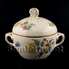 Saxisk Blomst Cremet Sukkerskl