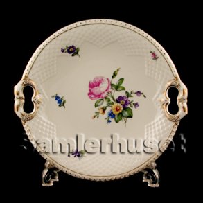 Saxisk Blomst Cremet Kagefad