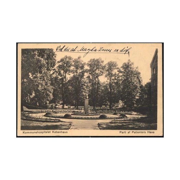 Kommunehospitalet - Parti af Patienternes Have -