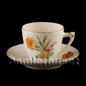 Saxisk Blomst Hvid Kaffekop