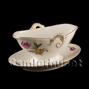 Saxisk Blomst Hvid Sauceskl