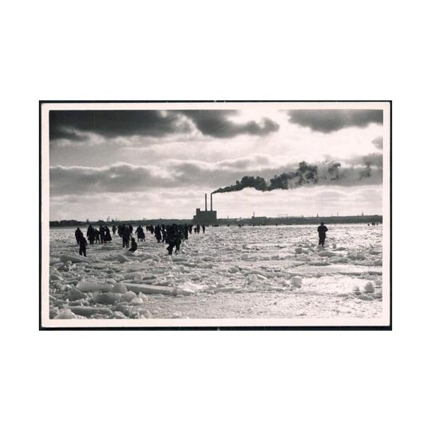 K�benhavn - Parti fra Havnen i is - Fotokort