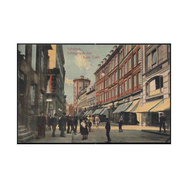 K&oslash;benhavn - K&oslash;bmangergade med Runde Taarn