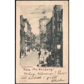 K&oslash;benhavn - K&oslash;bmangergade med Runde Taarn