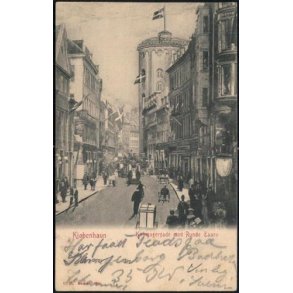 K&oslash;benhavn - K&oslash;bmangergade med Runde Taarn