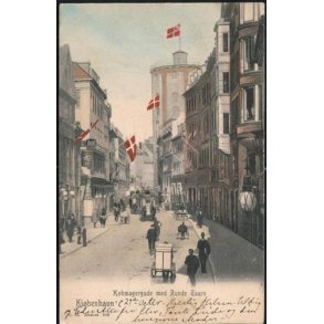 K&oslash;benhavn - K&oslash;bmangergade med Runde Taarn