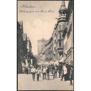 K&oslash;benhavn - K&oslash;bmangergade med Runde Taarn. B.M.