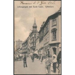 K&oslash;benhavn - K&oslash;bmangergade med Runde Taarn. FOK