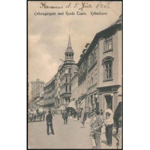 K&oslash;benhavn - K&oslash;bmangergade med Runde Taarn. FOK