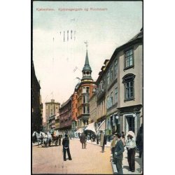 Kj&oslash;benhavn - K&oslash;bmangergade og Rundetaarn - u/n