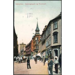 Kj&oslash;benhavn - K&oslash;bmangergade og Rundetaarn - u/n