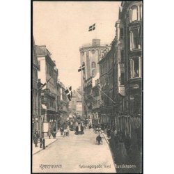 K&oslash;benhavn - K&oslash;bmangergade med Runde Taarn. St