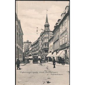 K&oslash;benhavn - K&oslash;bmangergade med Runde Taarn. NK.