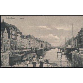 K&oslash;benhavn - Nyhavn - Reklame p&aring; bagside!