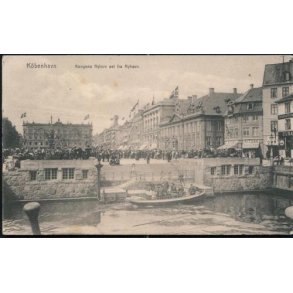 K&oslash;benhavn - Kongens Nytorv set fra Nyhavn. u/n