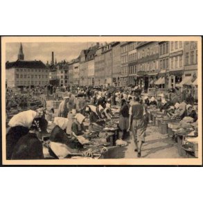 K&oslash;benhavn - Fiskemarked p&aring; Gammel Strand.J.M. 961