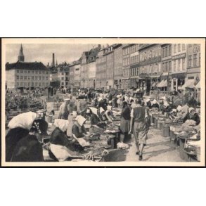 K&oslash;benhavn - Fiskemarked p&aring; Gammel Strand.J.M. 961