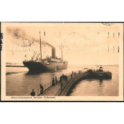 Kbenhavn - Amerikadamperen forlader Frihavnen.A.V