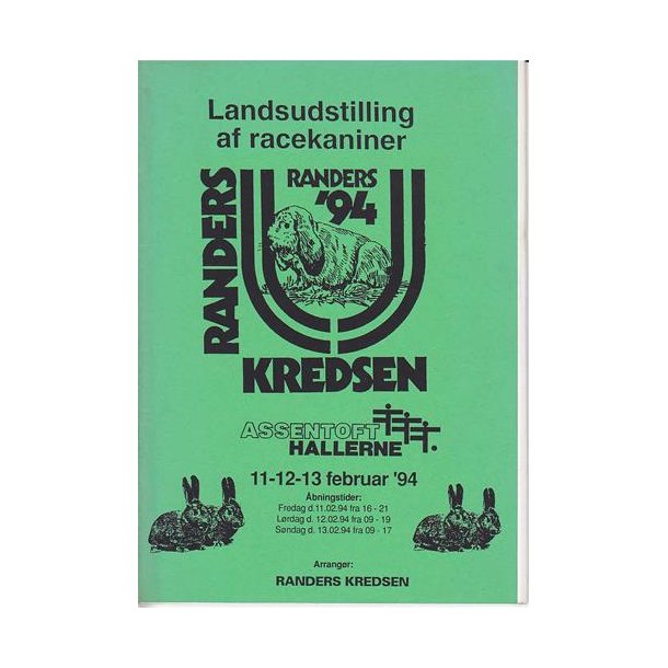 LU - 1994 - Danmarks Kaninavlerforening. Katalog.