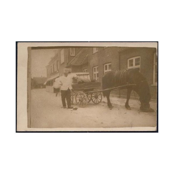 Fotokort Ukendt - Hestevogn- Ubrugt
