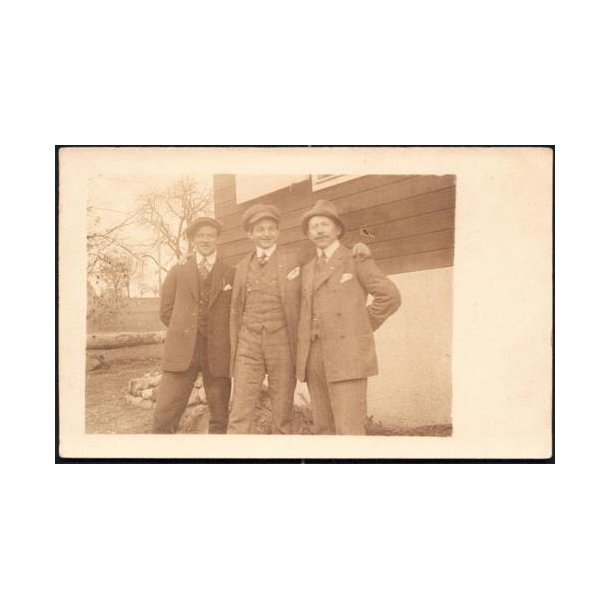 Fotokort Ukendt - Tre Herrer ? - Ubrugt