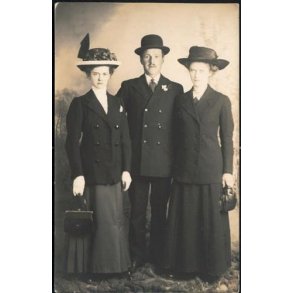 Fotokort Ukendt - Mathilde - Carl - Agnes - Brugt
