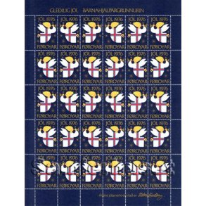 Færøerne Julemærkeark 1976