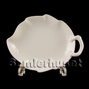 Elegance Hvid Kagefad Blad