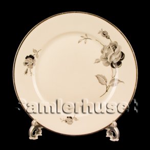 Sort Rose Tallerken Flad 24 cm.