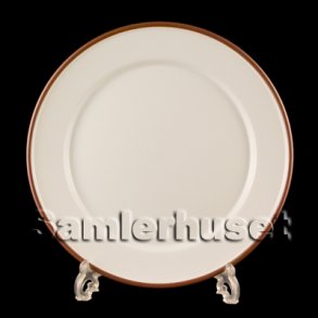 Brun Domino Tallerken Flad 19 cm.