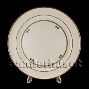 Brun Domino Fad Rundt 37 cm.