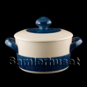 Blå Koka Gryde m. låg 9x16 cm.