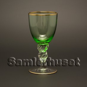 Lyngby Hvidvinsglas, grn. H:126 mm.